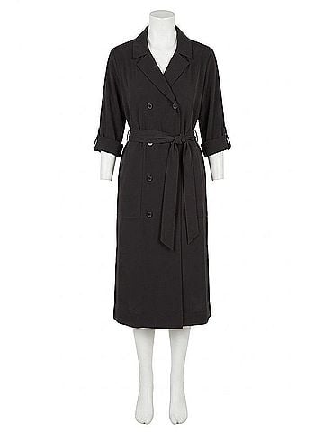 Lyssé Ellison Convertible Trench Dress in Black (view 1)
