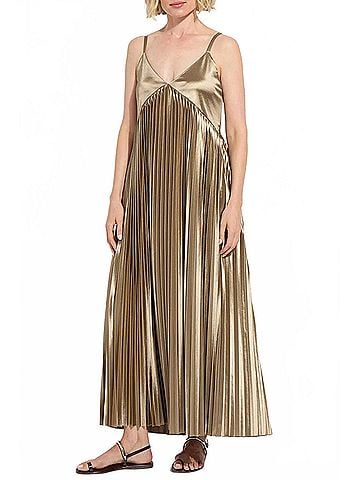Lyssé Lauren Pleated Midi Dress in Celadon (view 2)