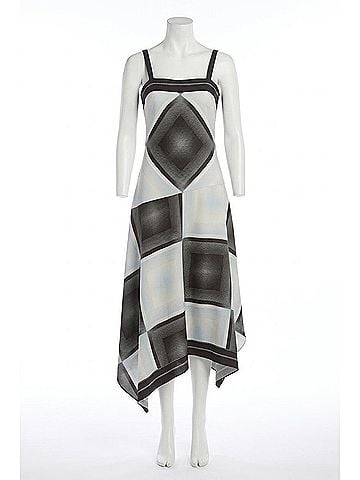 Lyssé Sarai Handkerchief Asymmetric Dress in Halftone (view 1)