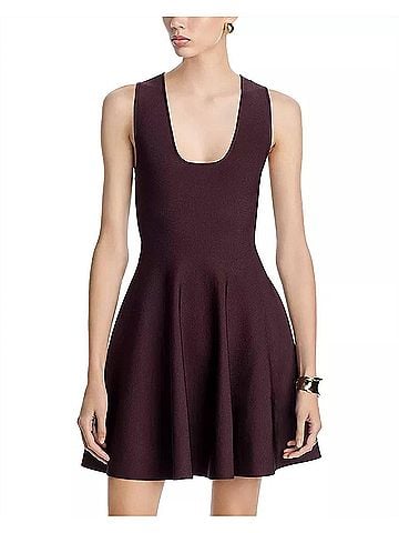 A.L.C. Sera Dress in Deepest Brown (view 2)