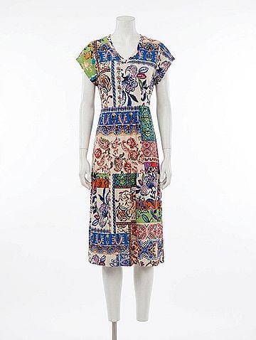 Johnny Was Janie Favorite Tiered Tea Length Midi Dress in Armeria Scarf Print (view 1)
