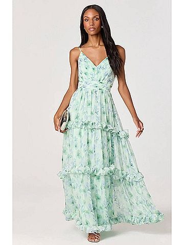 Astr Ayanna Dress in Green (view 2)