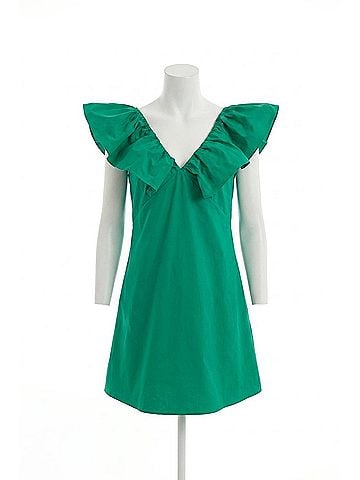 Compania Fantastica Ruffle Mini Dress in Green (view 1)