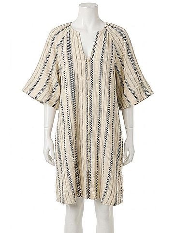 FRNCH Noronha Mini Dress in Ivory Black (view 1)