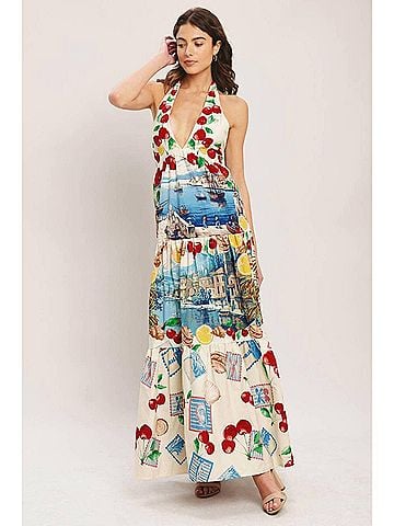 Flying Tomato Amalfi Maxi Dress in Postcards From Italia (view 2)