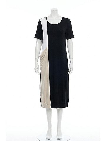 Joseph Ribkoff Casual Color-Block Midi Dress in Multi (view 1)