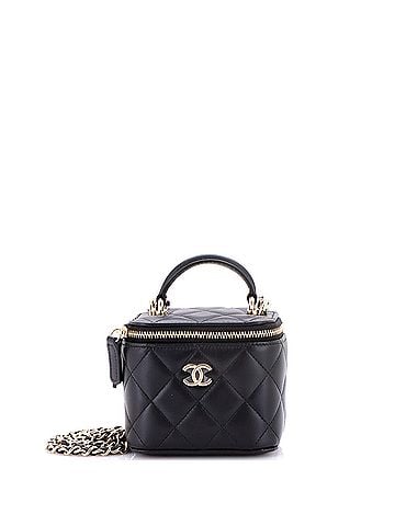 Chanel Classic Top Handle Vanity Case with Chain Quilted Lambskin Mini (view 1)