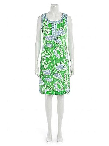 Gretchen Scott Designs Women's Flora Flirt Sleeveless Dress in Green (view 1)