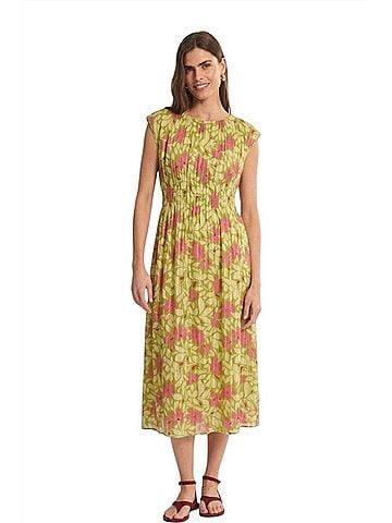Velvet by Graham & Spencer Cap Sleeve Dress in Mimosa (view 2)