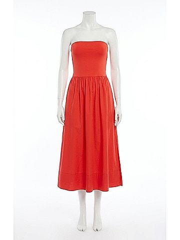 Z Supply Sunsought Strapless Midi Dress in Lychee (view 1)