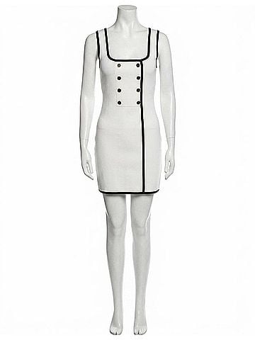 Ronny Kobo Keisha Dress in White And Black (view 1)