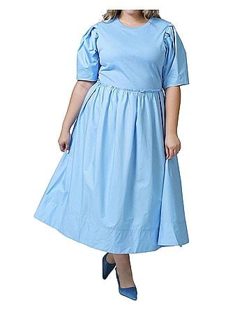 Tanya Taylor Adelaide Dress - Plus in Light Blue (view 2)