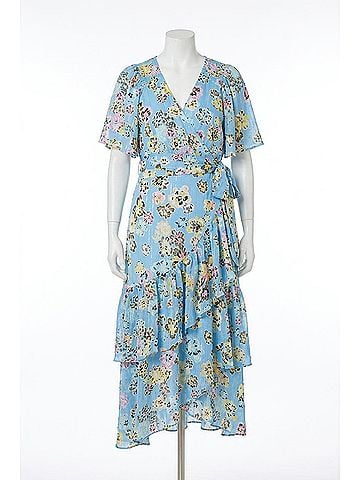Tanya Taylor Brittany Dress - Plus in Light Blue (view 1)