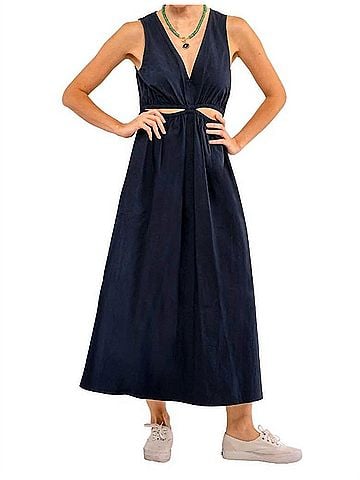 Gretchen Scott Designs Hello Dress in Navy (view 2)