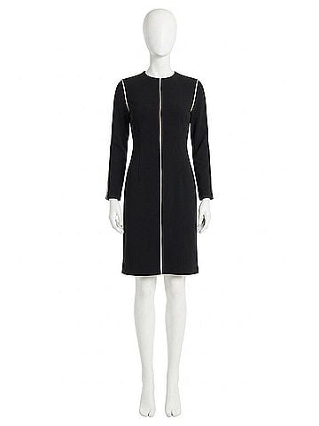 Maggy London Scuba Crepe Sheath Dress in Black (view 1)