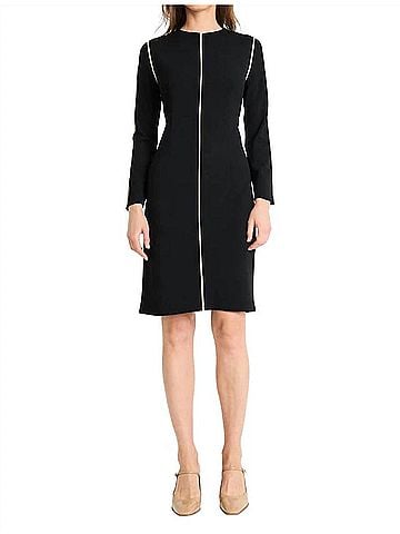 Maggy London Scuba Crepe Sheath Dress in Black (view 2)