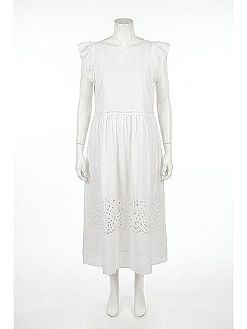 Tanya Taylor Faye Dress in Optic White (view 1)