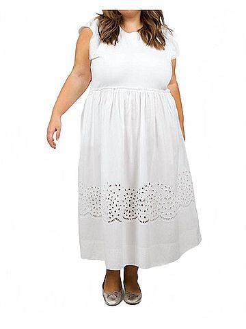 Tanya Taylor Faye Dress in Optic White (view 2)