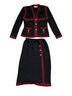 Adolfo 100% Wool Black Red Wool Dress Size S - photo 1