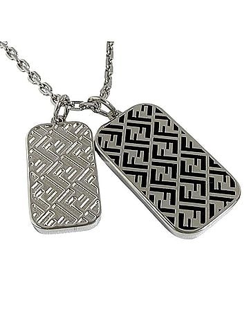 Fendi Fendi Men's Hexagon Pendant Long Necklace, 68-72cm (view 1)