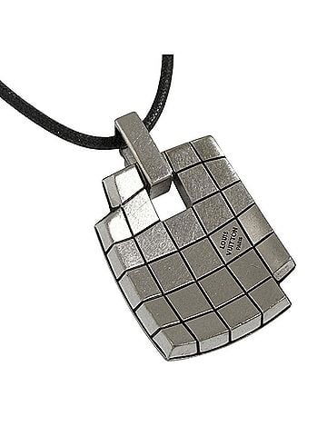 Louis Vuitton Louis Vuitton Men's Pendant Cord Necklace, Damier Mosaic, 60cm (view 1)