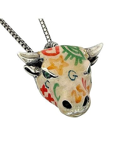 Gucci Gucci Men's Anger Forest Bullshead Necklace, Sterling Silver 925 (view 1)