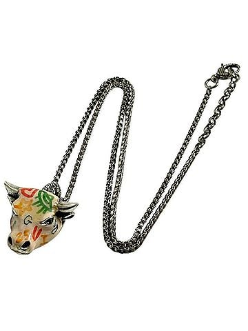 Gucci Gucci Men's Anger Forest Bullshead Necklace, Sterling Silver 925 (view 2)