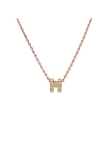 Hermès Pop H Pendant Chain Necklace Metal and Enamel Mini (view 1)