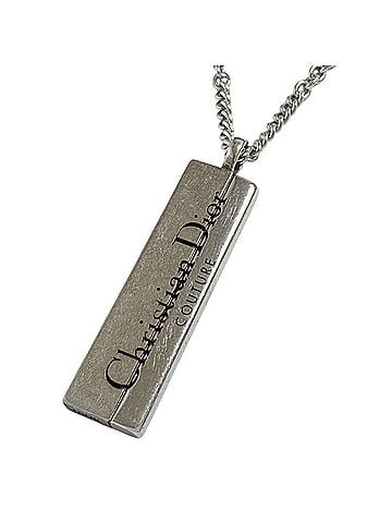 Christian Dior Christian Dior Dior Men's Plate Pendant Necklace, Sterling Silver 925, Couture (view 1)