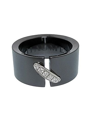 Chaumet Chaumet men's and women's Liens ring (55), 18K gold, black. (view 1)