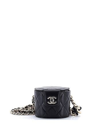 Chanel Resin Elegant Chain Tubular Vanity Case Quilted Lambskin Mini (view 1)