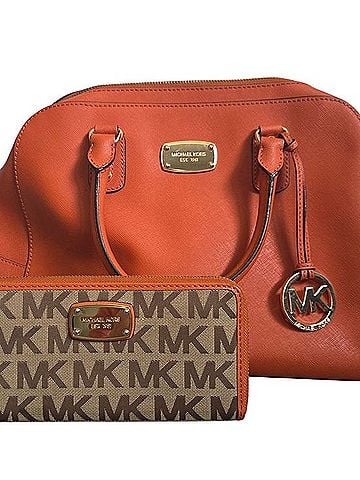 Michael Kors Leather Satchel (view 1)