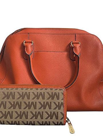 Michael Kors Leather Satchel (view 2)