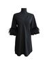 Aidan Mattox 100% Polyester Solid Black Cocktail Dress Size 4 - photo 1
