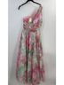 Hutch 100% Polyester Floral Multi Color Pink Green Cocktail Dress Size 8 - photo 4