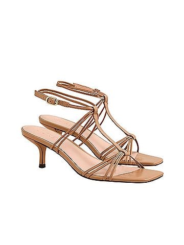 J.Crew Leather Strappy Sandals Kitten Heels (view 1)