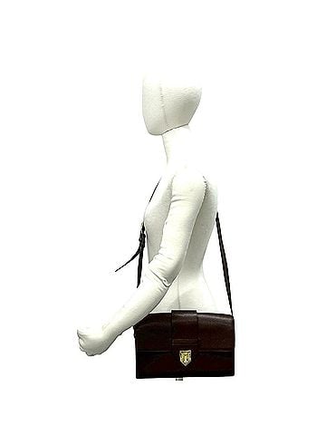 Yves Saint Laurent YVES SAINT LAURENT Vintage YSL Logo Hardware Leather Shoulder Bag Brown 49599 (view 2)