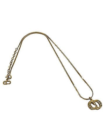 Christian Dior Christian Dior CD Logo GP Necklace Pendant Accessory Gold 19642 (view 1)