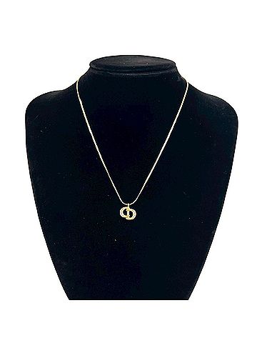 Christian Dior Christian Dior CD Logo GP Necklace Pendant Accessory Gold 19642 (view 2)