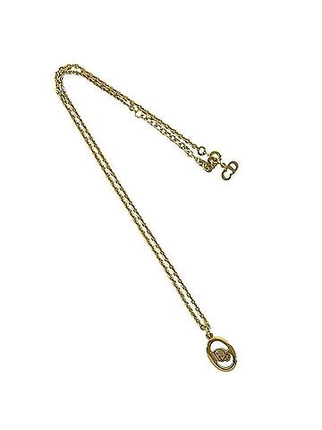 Christian Dior Christian Dior Logo GP Necklace Pendant Choker Accessory Gold 79542 (view 1)