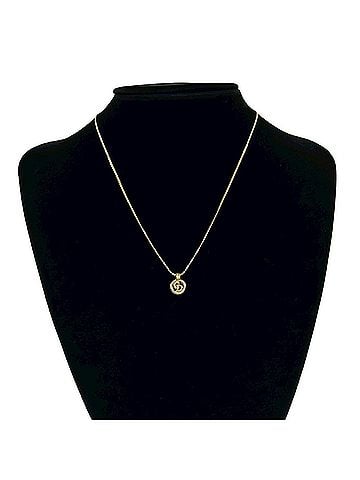 Christian Dior Christian Dior Logo GP Necklace Pendant Choker Accessory Gold 01421 (view 1)