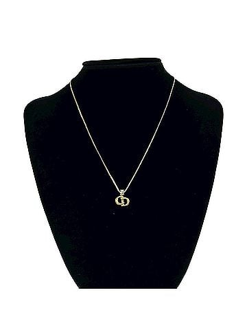 Christian Dior Christian Dior CD Logo GP Necklace Pendant Choker Accessory Gold 93891 (view 2)
