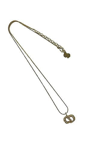 Christian Dior Christian Dior CD Logo GP Necklace Pendant Choker Accessory Gold 03835 (view 1)