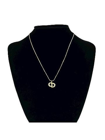 Christian Dior Christian Dior CD Logo GP Necklace Pendant Choker Accessory Gold 03835 (view 2)