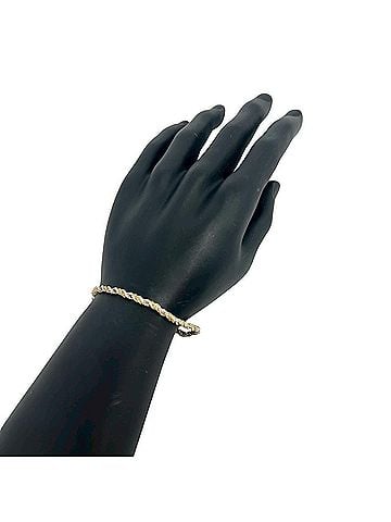 Tiffany & Co. TIFFANY&amp;Co. Tiffany Twist Chain Bracelet, Sterling Silver 925, 18K Yellow Gold, Accessory, 83694 (view 2)