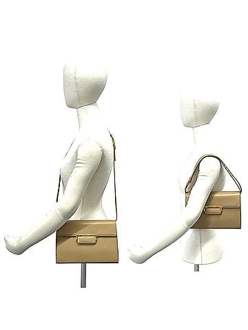 Yves Saint Laurent YVES SAINT LAURENT Vintage Logo Hardware Leather 2-Way Semi-Shoulder Bag Beige 76279 (view 2)