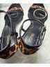Michael Kors Animal Print Black Brown Heels Size 10 - photo 4