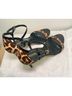 Michael Kors Animal Print Black Brown Heels Size 10 - photo 8