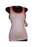 Candie's Stripes White Red Tank Top Size S - photo 4