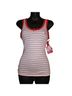 Candie's Stripes White Red Tank Top Size S - photo 1